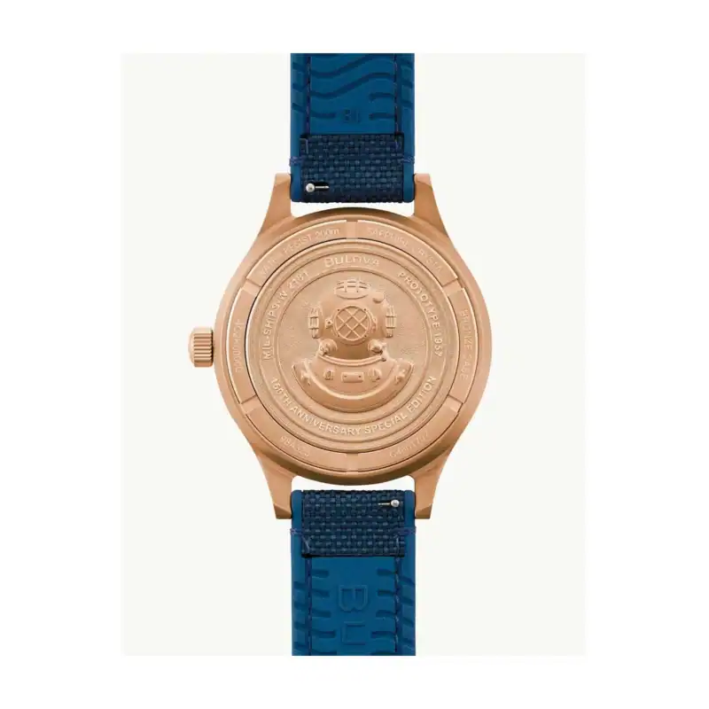 Reloj Bulova Mens Watch MIL-SHIPS Bronze 150th Anniversary 41mm 98A325