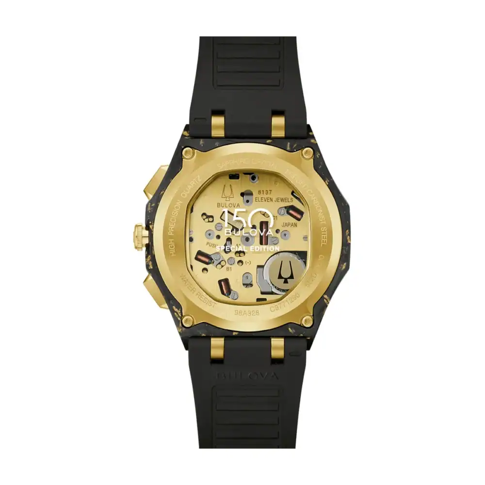 thearwatches-reloj-bulova-98A328_4 Reloj Bulova Mens Watch Curv Carbon & Gold Chronograph 44mm 98A328