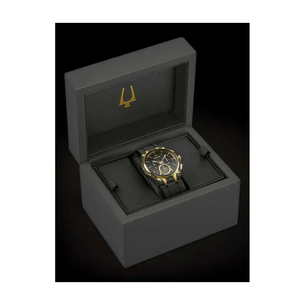 thearwatches-reloj-bulova-98A328_5 Reloj Bulova Mens Watch Curv Carbon & Gold Chronograph 44mm 98A328