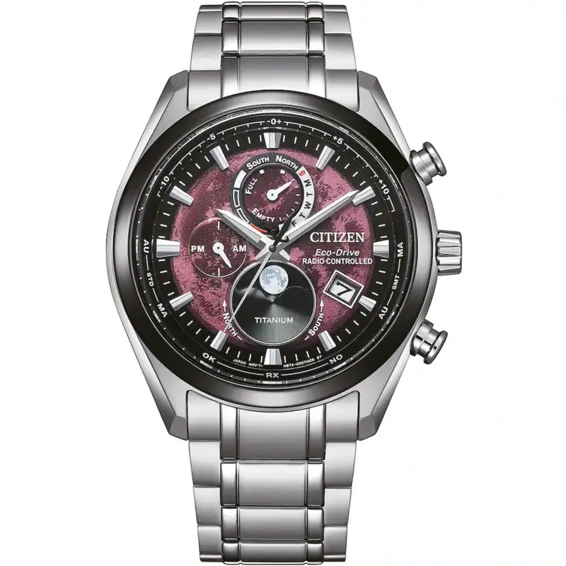 thearwatches-reloj-citizen-mid-39390 Reloj Citizen BY1018-80X Eco-Drive Moonphase Titanium Radio Controlled Mens Watch