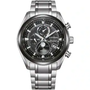Reloj Citizen BY1018-80E Eco-Drive Moon Phase Titanium Radio Contr. Mens Watch
