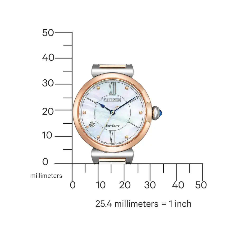Reloj Citizen EM1074-82D Eco-Drive Elegance Ladies Watch 30mm 5ATM