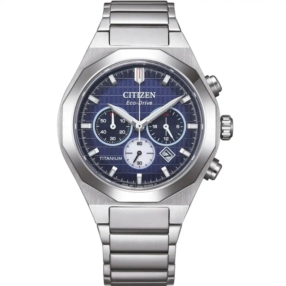 Reloj Citizen CA4691-59L Mens Watch Super-Titanium Zenshin Eco-Drive Chrono 41mm 10ATM