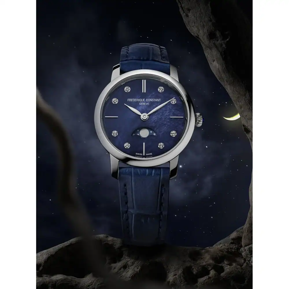 Reloj Frederique Constant Classics Slimline Moon Phase 30mm 3ATM FC-206MPND1S6