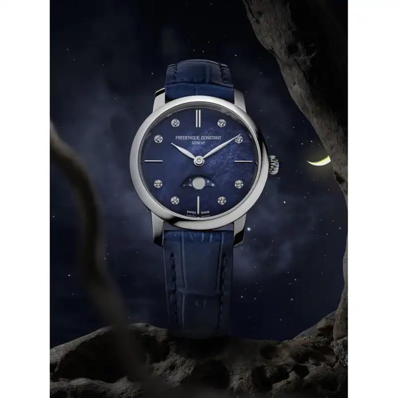 Reloj Frederique Constant Classics Slimline Moon Phase 30mm 3ATM FC-206MPND1S6