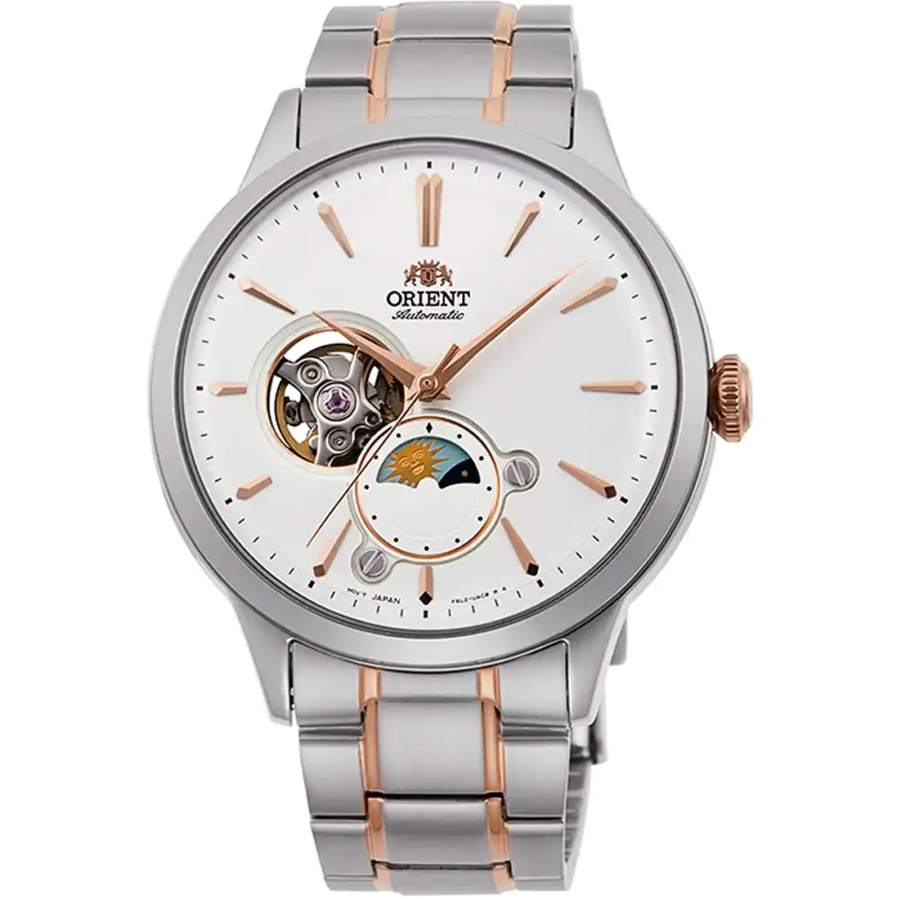 thearwatches-reloj-orient-mid-32937 Reloj Orient Sun & Moon Phase Automatic 42mm Blanco RA-AS0101S10B