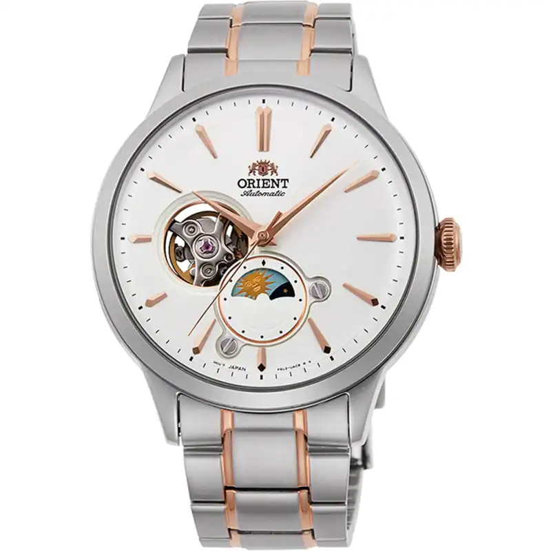 thearwatches-reloj-orient-mid-32937 Reloj Orient Sun & Moon Phase Automatic 42mm Blanco RA-AS0101S10B