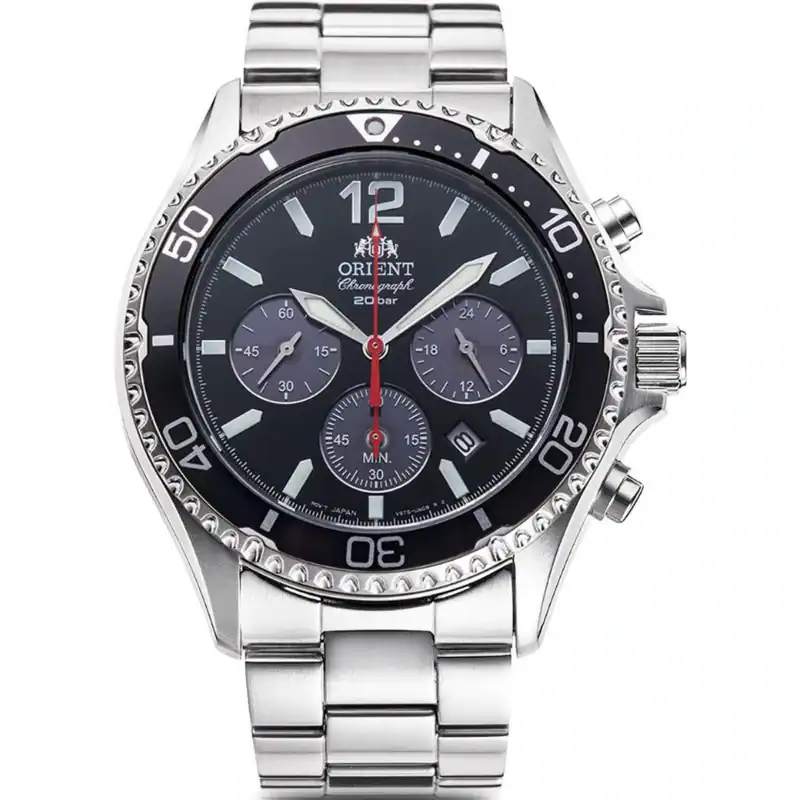 Reloj Orient Mako Solar Chronograph 43mm Negro RA-TX0202B10B