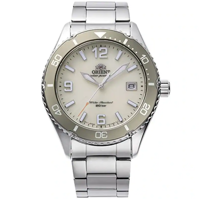 Reloj Orient Mako 40 Solar 40mm Blanco RA-WJ0003S10B