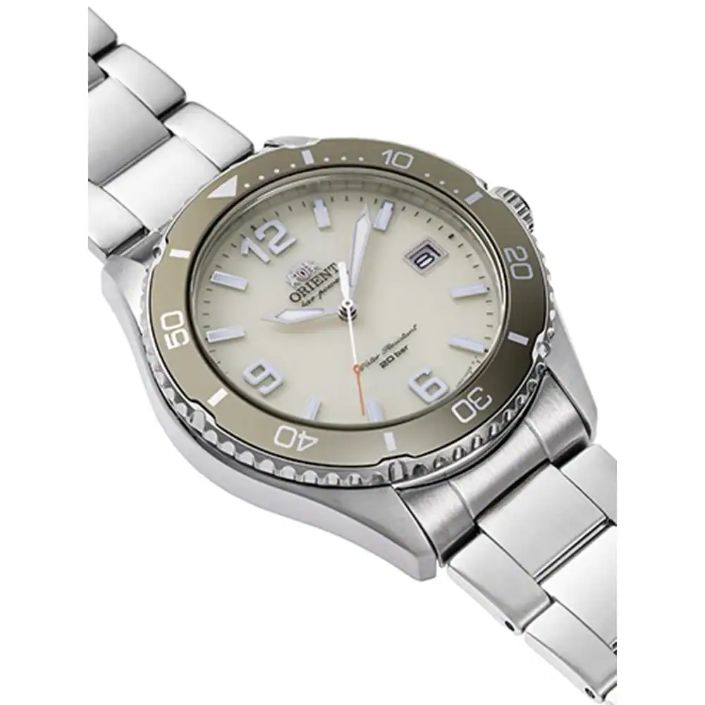 Reloj Orient Mako 40 Solar 40mm Blanco RA-WJ0003S10B