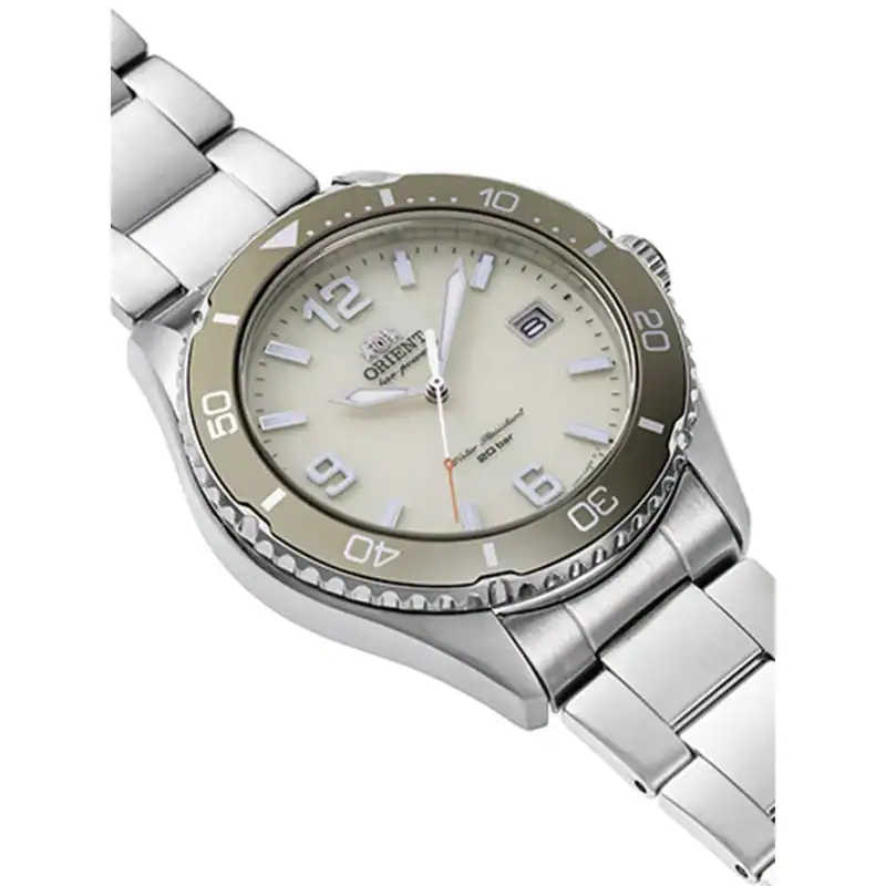 Reloj Orient Mako 40 Solar 40mm Blanco RA-WJ0003S10B