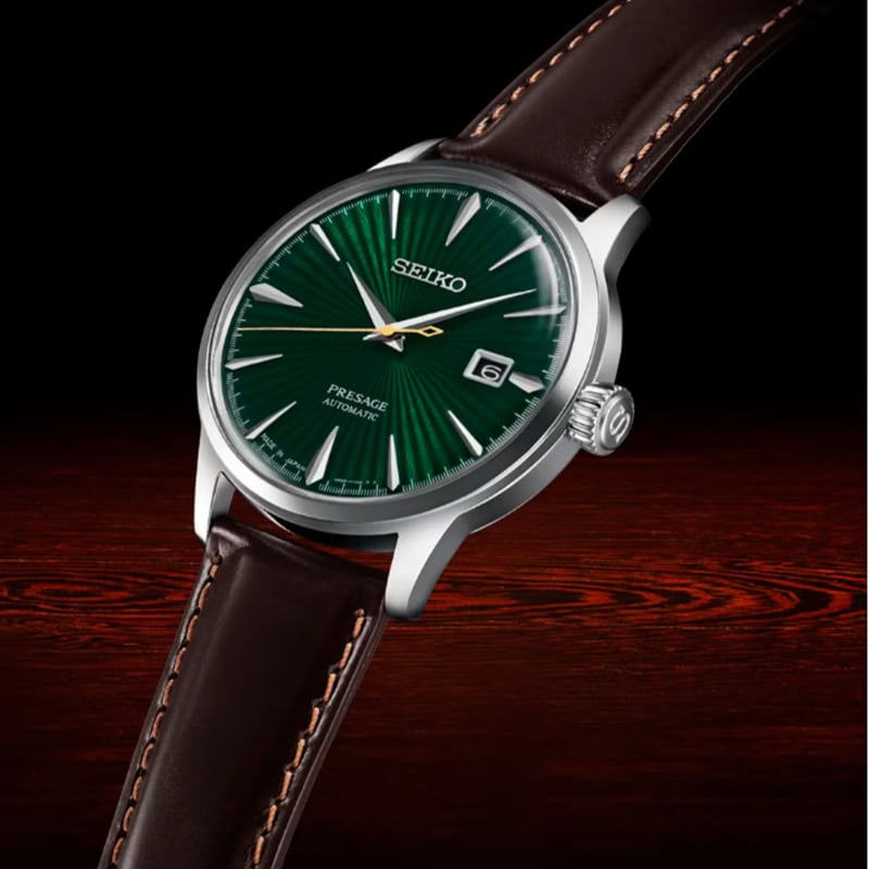 thearwatches-reloj-seiko-SRPD37J1_2 Reloj Seiko Presage Cocktail Time "Mockingbird" Leather SRPD37J1