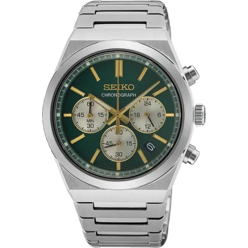 thearwatches-reloj-seiko-SSB461P1 Reloj Seiko Neo Chronograph Quartz Green SSB461P1