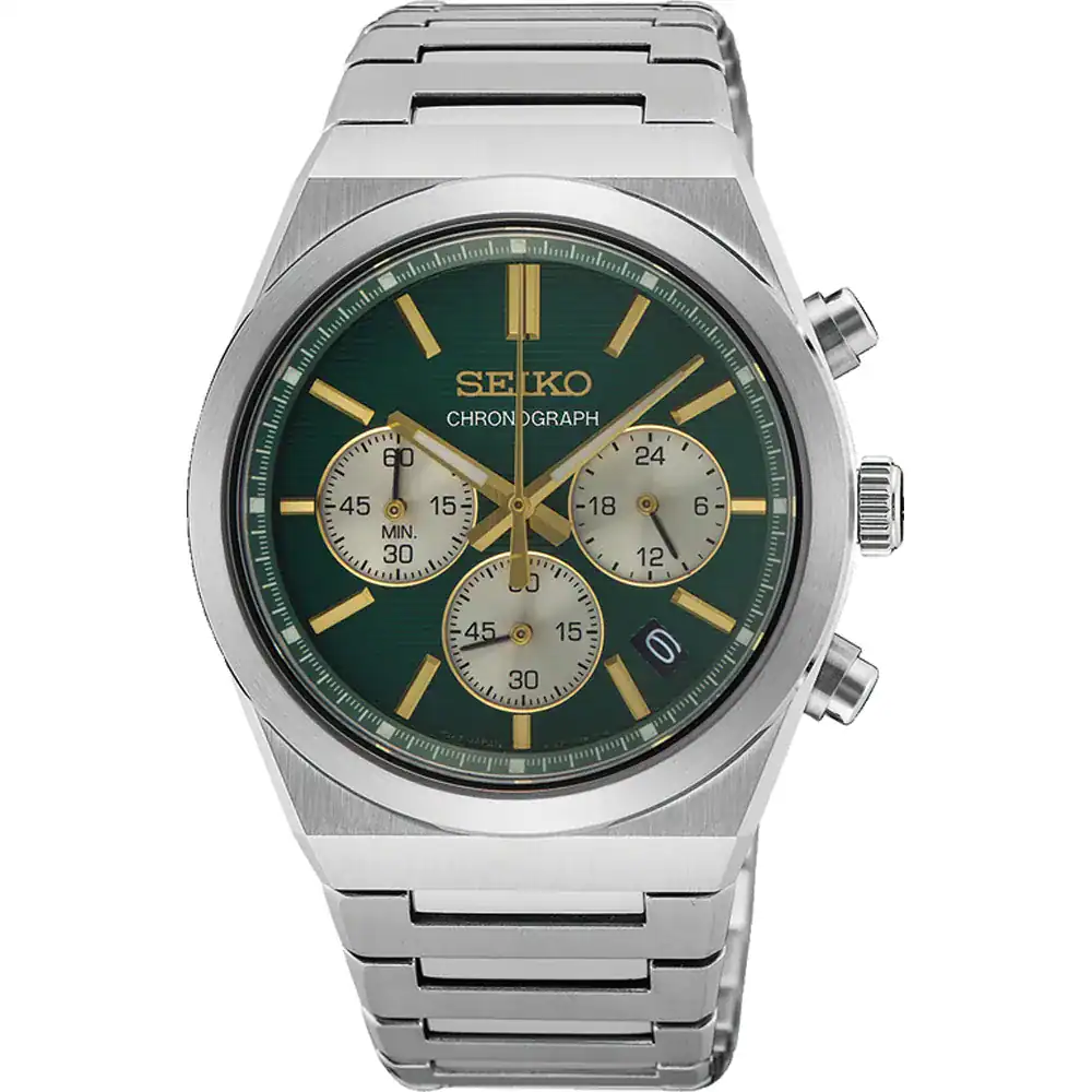 thearwatches-reloj-seiko-SSB461P1 Reloj Seiko Neo Chronograph Quartz Green SSB461P1
