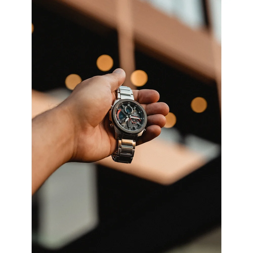 Reloj Casio Edifice Esfera Negra Solar 46mm ECB-900DB-1AER