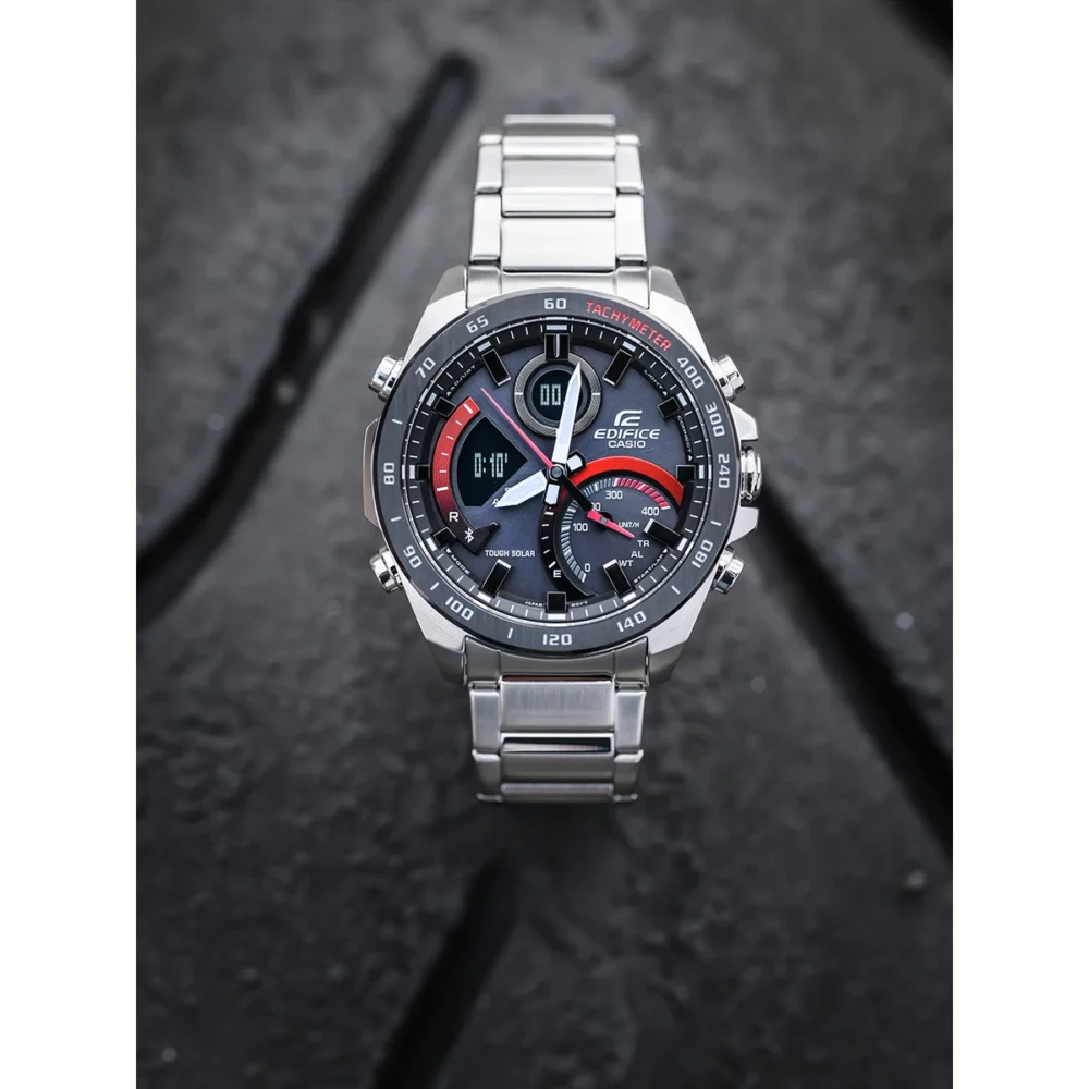 Reloj Casio Edifice Esfera Negra Solar 46mm ECB-900DB-1AER