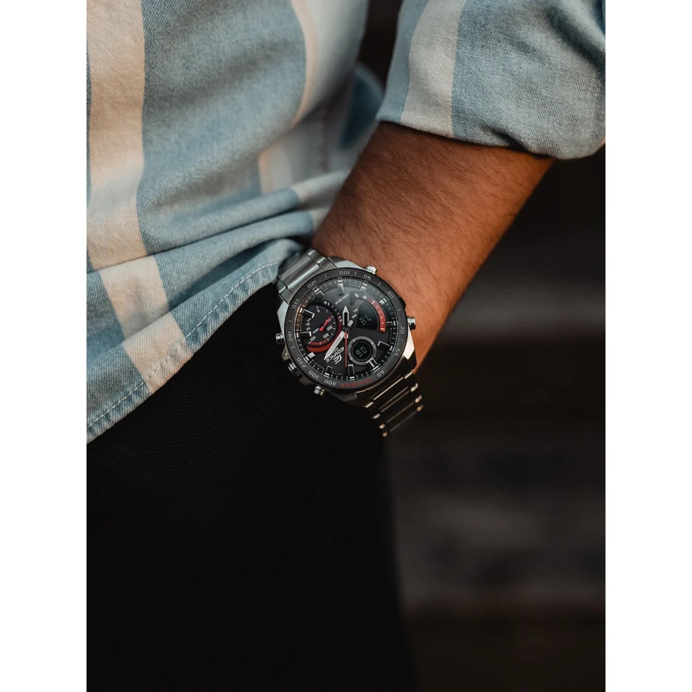 Reloj Casio Edifice Esfera Negra Solar 46mm ECB-900DB-1AER