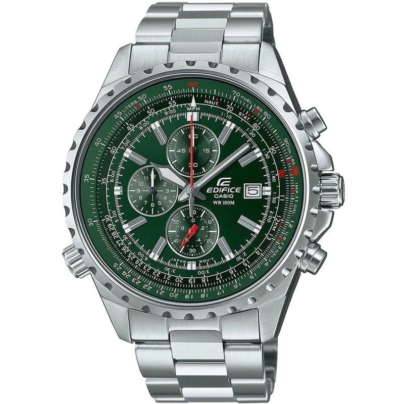 Reloj Casio Edifice Esfera Verde Cronógrafo 44mm EF-527D-3AVUEF