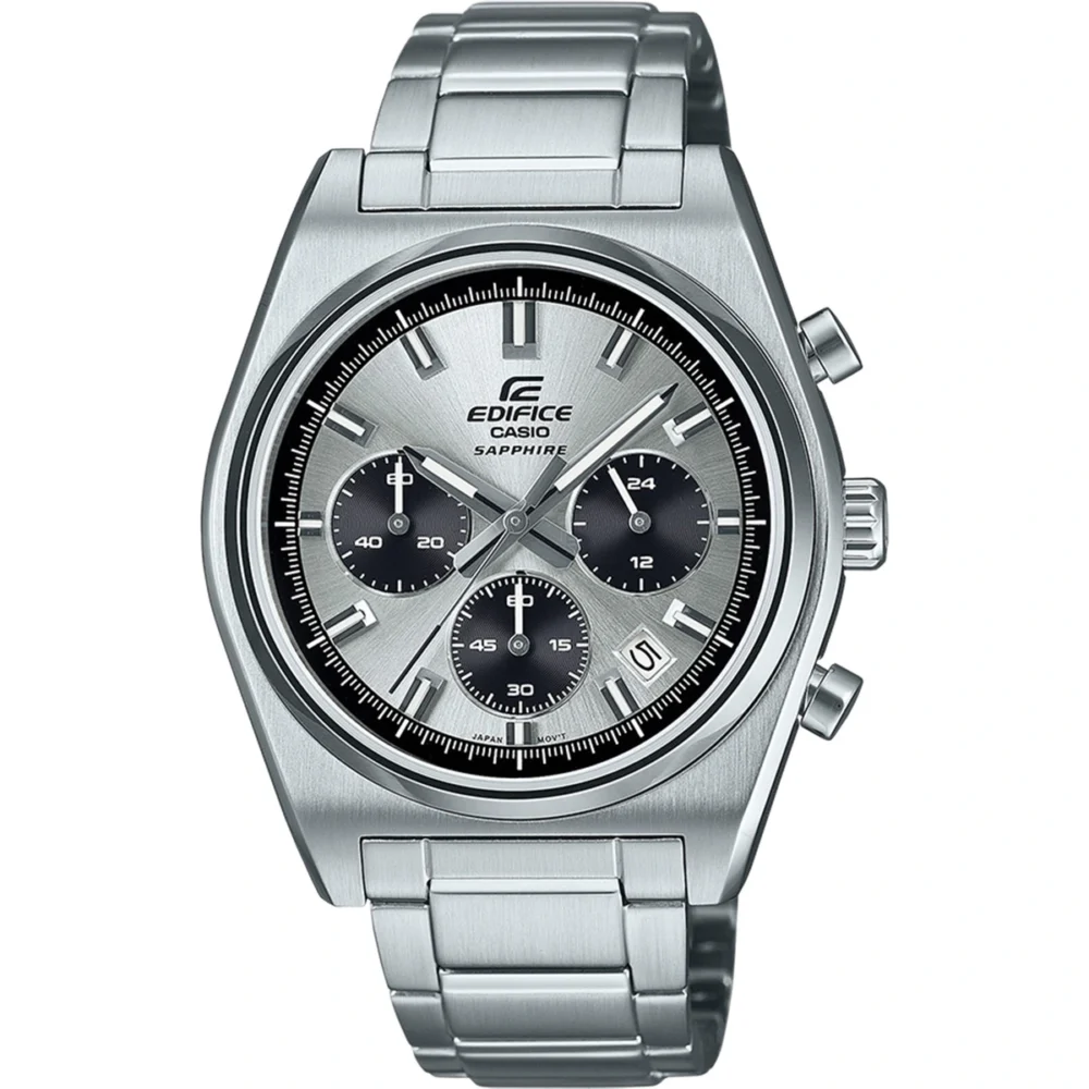 Reloj Casio Edifice Esfera Plateada Cronógrafo 47mm EFB-730D-7AVUEF