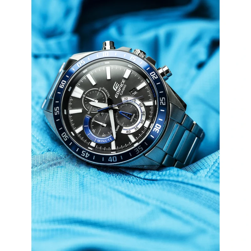 Reloj Casio Edifice Esfera Negra Cronógrafo 49mm EFV-620D-1A2VUEF