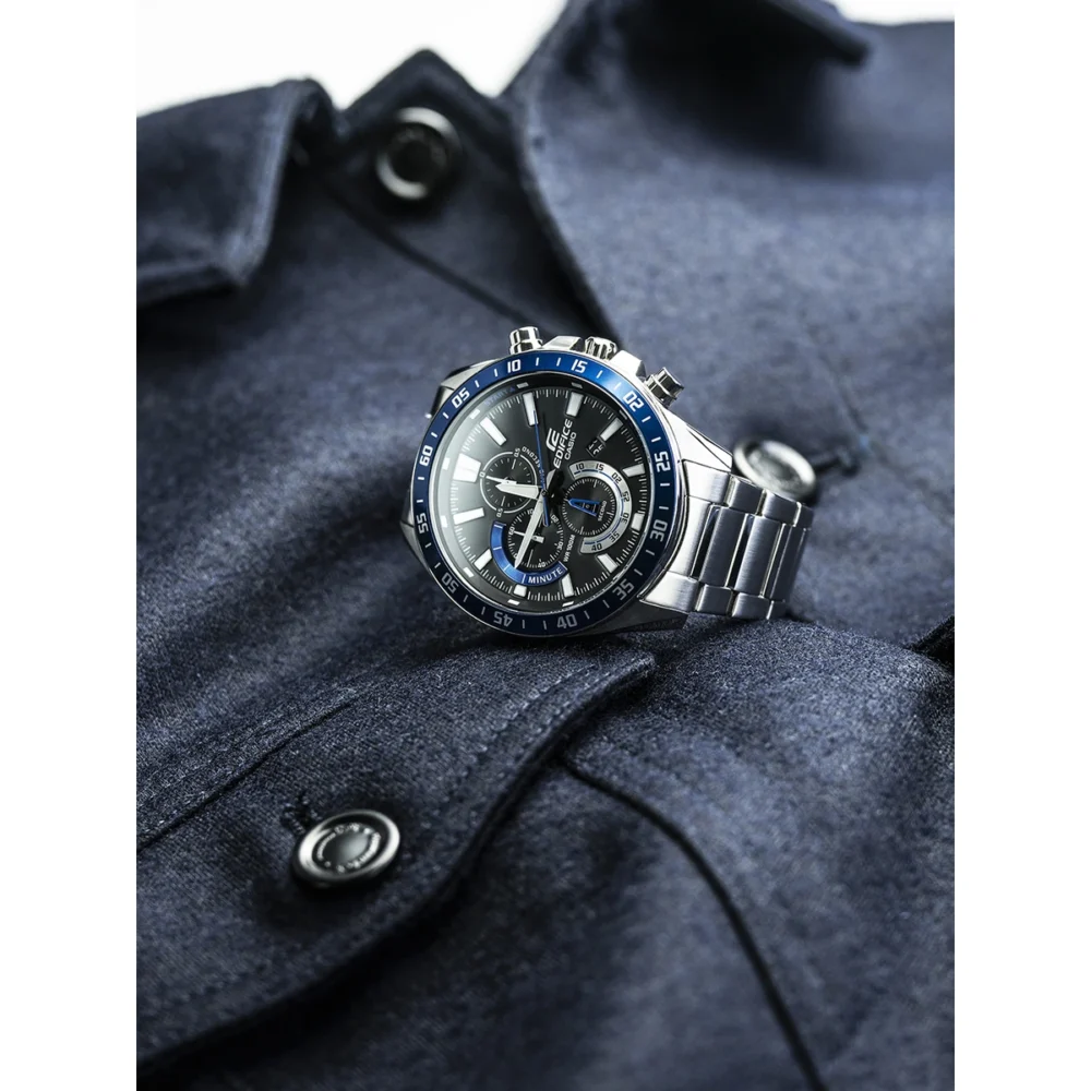 Reloj Casio Edifice Esfera Negra Cronógrafo 49mm EFV-620D-1A2VUEF