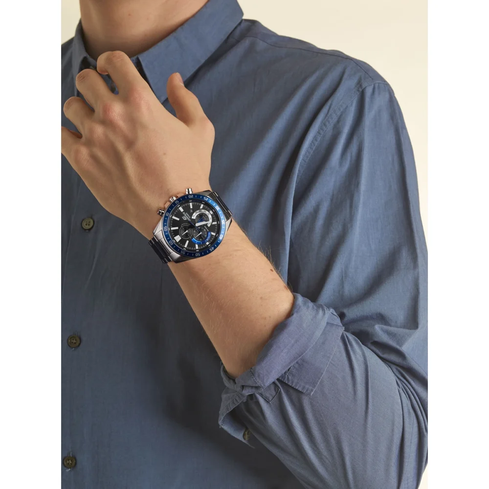 Reloj Casio Edifice Esfera Negra Cronógrafo 49mm EFV-620D-1A2VUEF