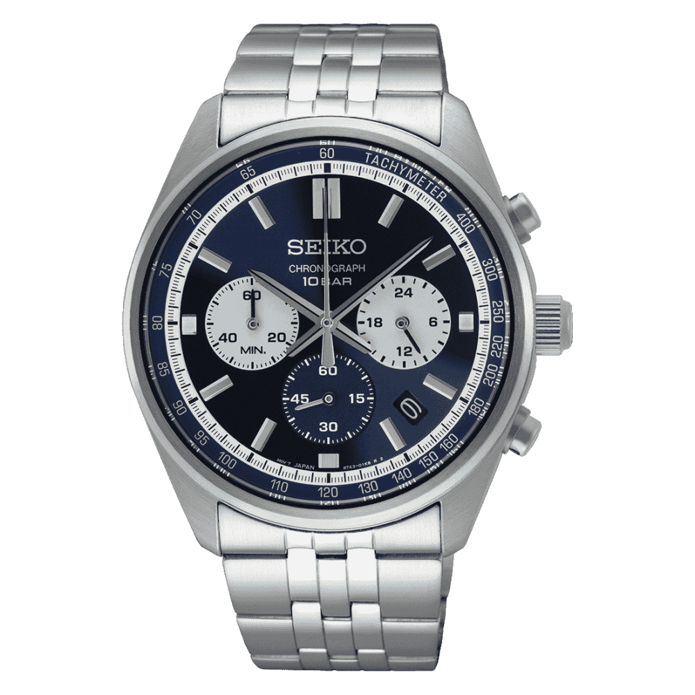 thearwatches-reloj-seiko-SSB427P1 Reloj Seiko Neo Chronograph Quartz Blue 41.5mm SSB427P1