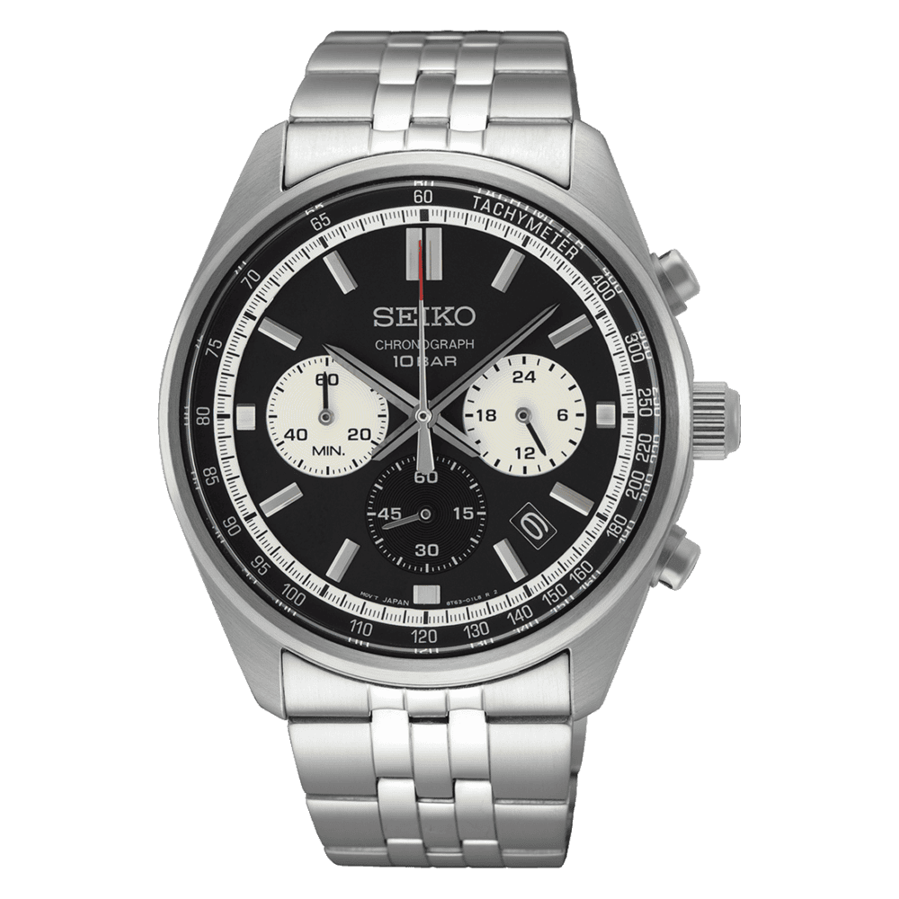 thearwatches-reloj-seiko-SSB429P1 Reloj Seiko Neo Chronograph Quartz Black 41.5mm SSB429P1