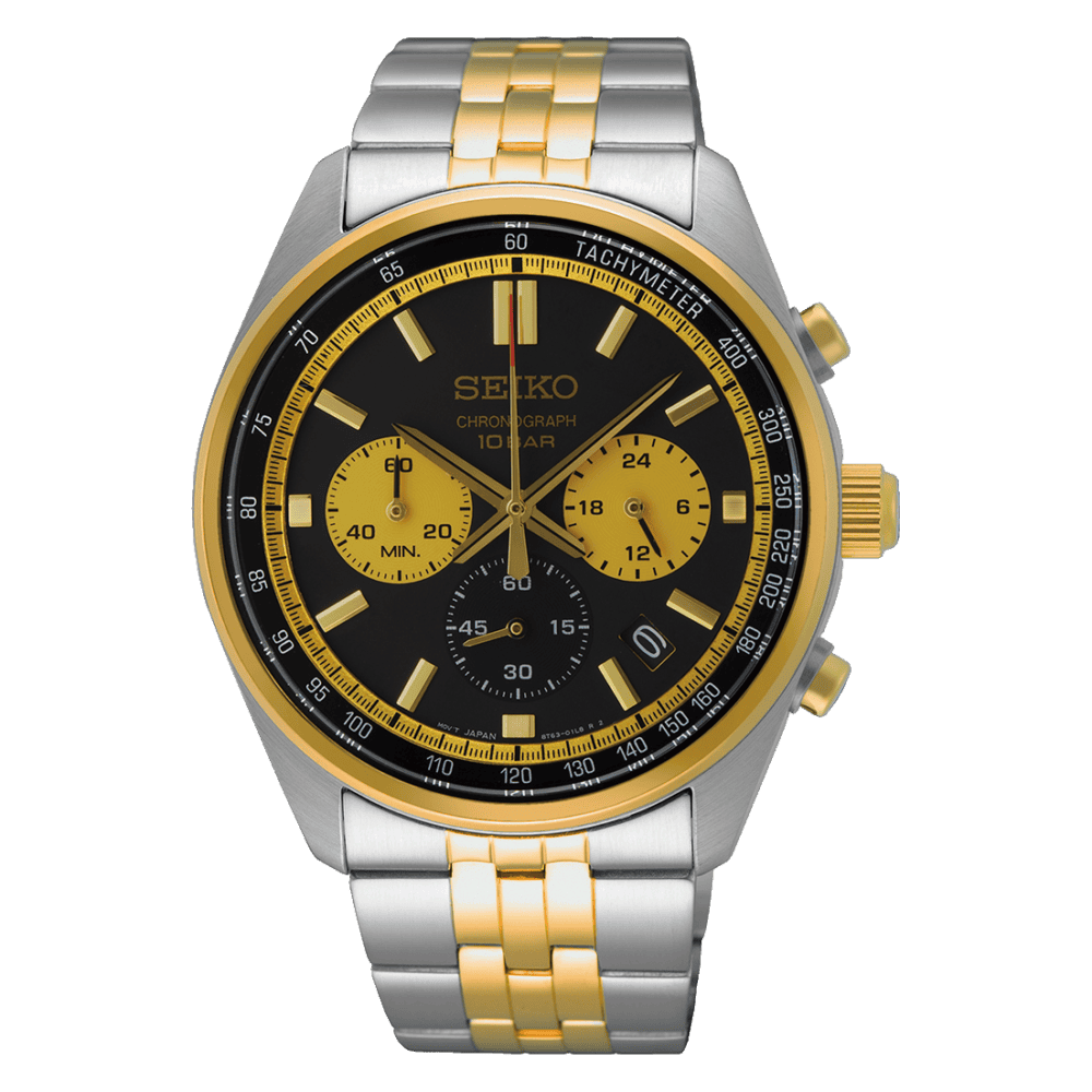 Reloj Seiko Neo Chronograph Dark/Gold SSB430P1