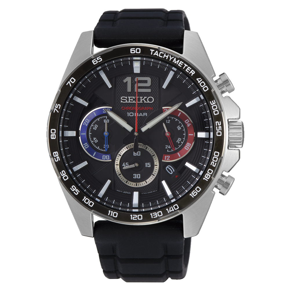 thearwatches-reloj-seiko-SSB347P1 Reloj Seiko Neo Chronograph Quartz Black 43,9mm SSB347P1
