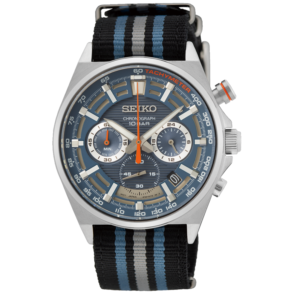 Reloj Seiko Neo Chronograph Quartz Blue 41mm SSB409P1