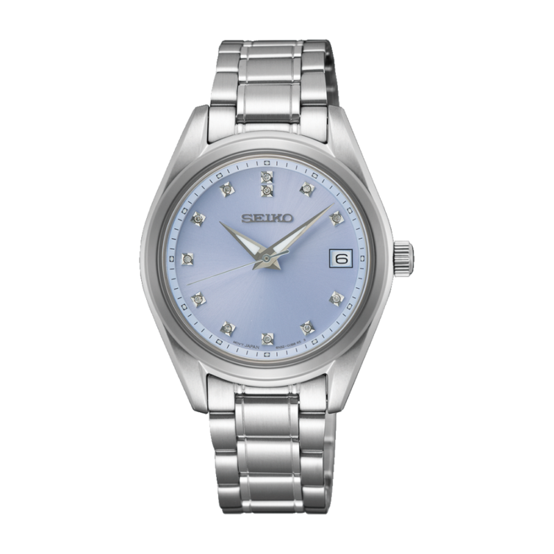 thearwatches-reloj-seiko-SUR581P1_01 Reloj Seiko Quartz Diamonds Light Blue SUR581P1
