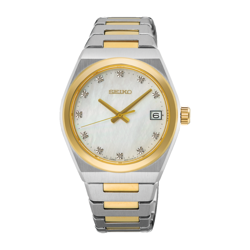 thearwatches-reloj-seiko-SUR604P1_01 Reloj Seiko Quartz Bicolor Mother of Pearl SUR604P1